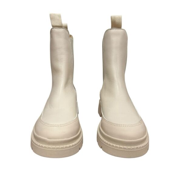 CALIA Peyton Leather Chelsea Lug Boots in Ivory - Picture 5 of 12